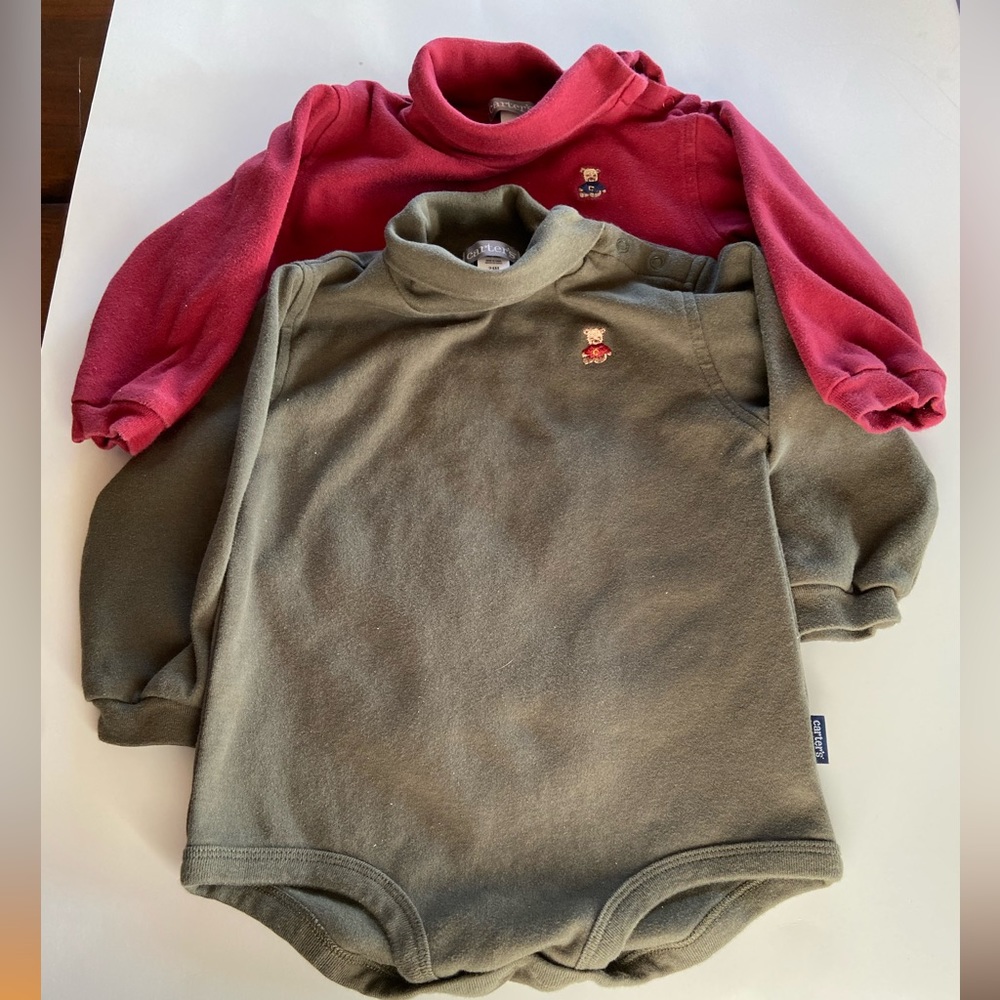Carters Long Sleeve Turtle Neck Onsie - Size 24 Month (for both)